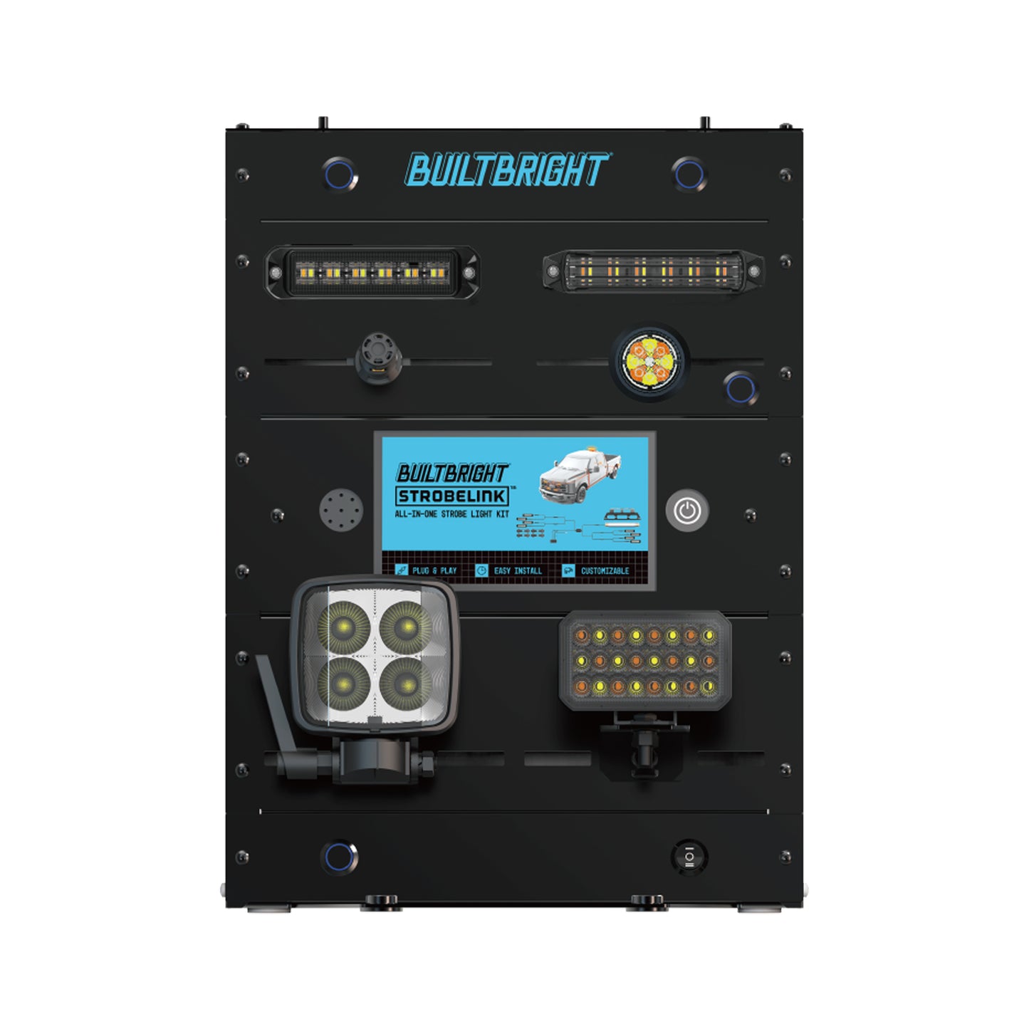 BUILTBRIGHT® Countertop Display with 4 Strobes, 2 Work Lights (1 EA)
