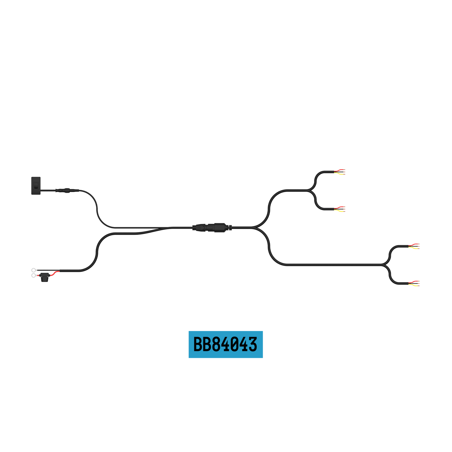 WorkLink™ Universal Single Color Work Light Harness 4 Lamps (1EA)